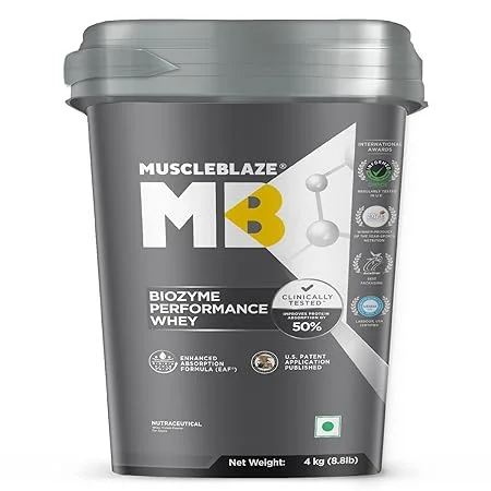 MB MuscleBlaze Biozyme Performance Whey Protein 4 kg / 8.8 lb)